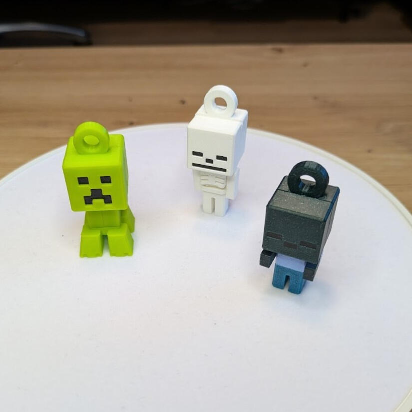 Klíčenky postav z Minecraftu